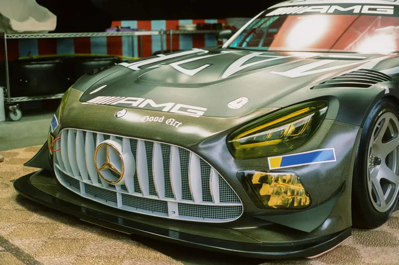 AMG GT3 Raw Spec @ Race Service Los Angeles shot on Fujifilm Provia 100F with a Nikon F100, developed at Valley Photo Service, by Anthony Balboa
