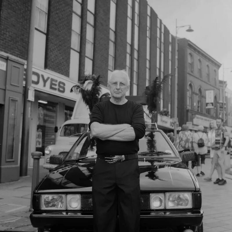 Gothic car shot on Cinestill BWXX with a Yashica Mat-124G, developed at Home / Self-Developed, by Joe Copley