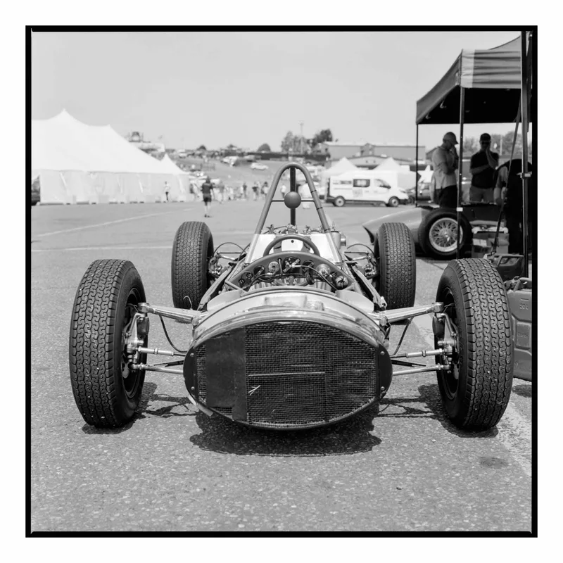 Lotus 21 from 1961 taken on a Rolleiflex from 1964 shot on Kodak T-Max 400 with a Rolleiflex 2.8F, developed at Home / Self-Developed, by Stuart Leeds