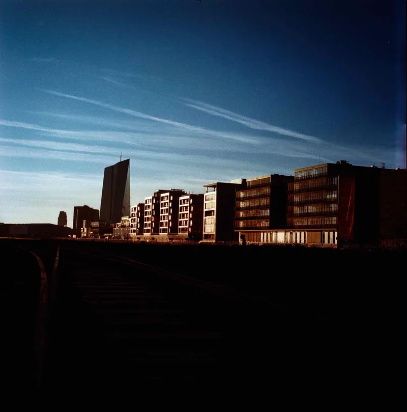 Osthafen shot on Kodak Vericolor 400 with a Hasselblad 500C/M, developed at Home / Self-Developed, by Hannes