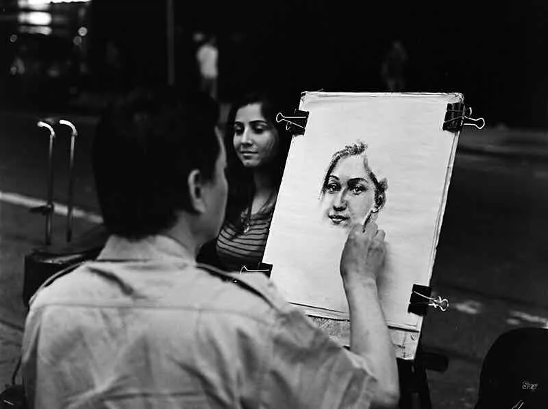 Yu Yoaopeng portrait artist shot on Ilford Delta 400 with a Mamiya 645E, developed at Luster Photo, by Markus Hofstätter