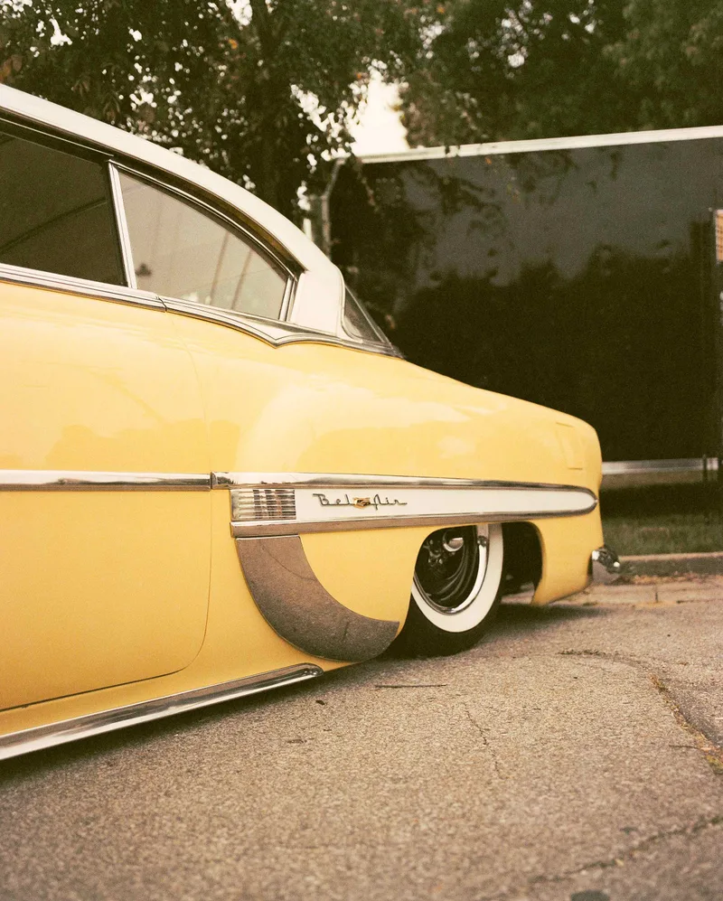 Beatersville Detail // Gold Trim Bel Air shot on Kodak Vericolor 400 with a Mamiya RZ67 Pro I, developed at State Film Lab, by Elijah Lane