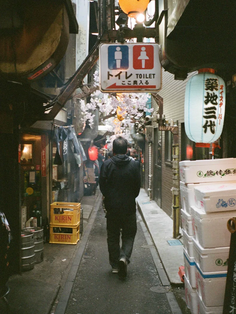 Discovering Tokyo shot on Kodak Portra 400 with a Contax T3, developed at Film Park, by andilogue