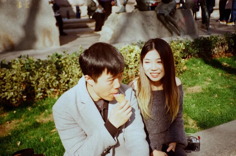 Winter Ice cream shot on Kodak Vision 3 250D with a Pentax KX, by Kevin