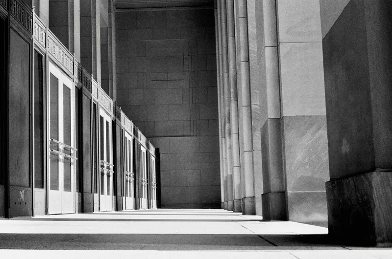 Portal shot on Ilford HP5 Plus 400 with a Leica III, developed at The DarkRoom, by Curt Buckley