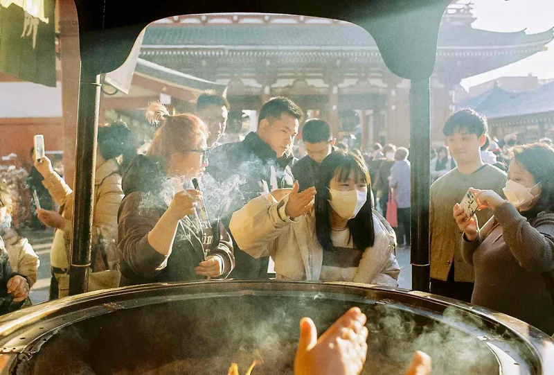 Temple Visit shot on Kodak Gold 200 with a Nikon F3, developed at Champ Camera, by Nicholas Smith