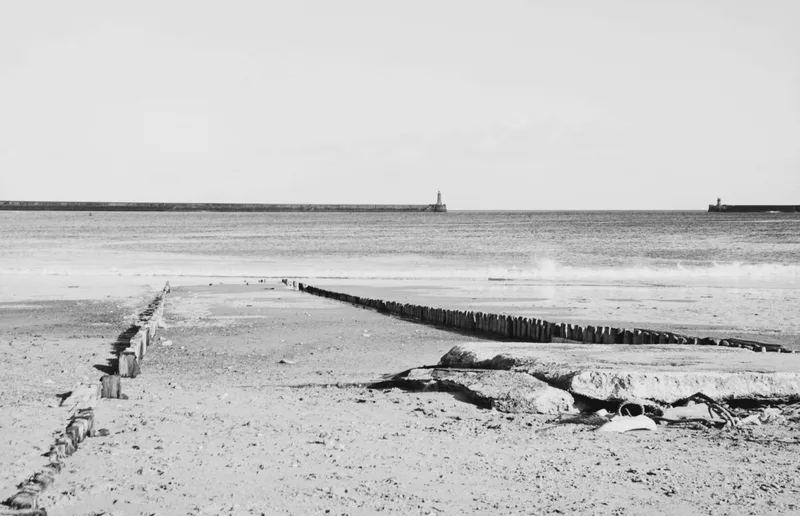 A WWI Seaplane Ramp shot on Ilford XP2 Super 400 with a Canon L3, developed at Home / Self-Developed, by Mark Beadle