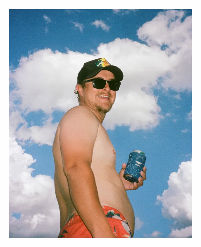 bf / summer / lake / beer shot on Kodak Gold 200 with a Pentax IQZoom, by kenny