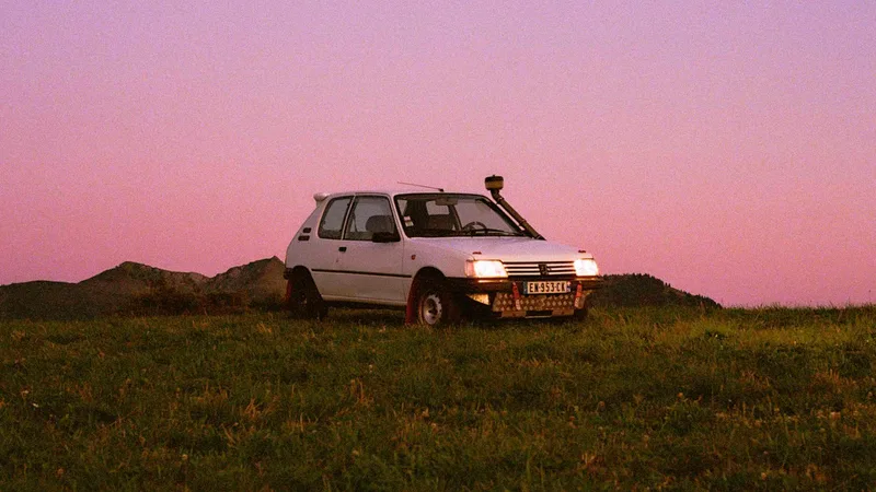 Peugeot 205 shot on Kodak Portra 800 with a Canon New F-1, developed at Reportage Image, by Thibauttt