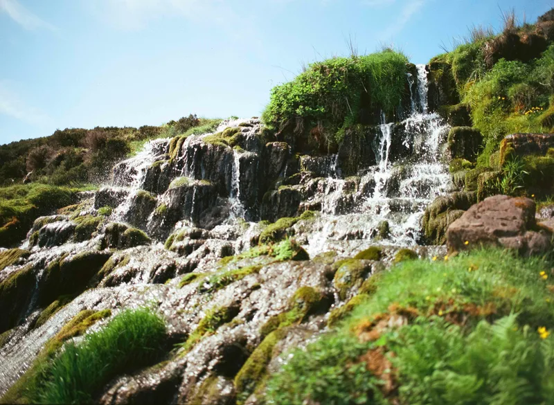 Bride's Veil Falls, Isle of Skye, Scotland shot on Kodak Ektar 100 with a Mamiya 645 Pro, by Grainbound