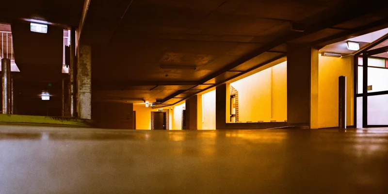 Car Park shot on Lomography LomoChrome Metropolis 100 with a Fuji GSW690III, developed at Your Local Film Lab, by Floyd