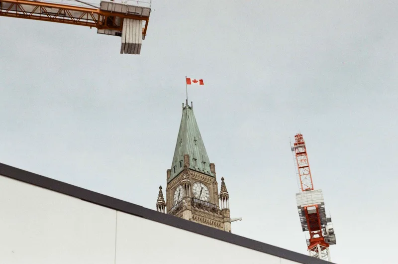 Peace Tower shot on Lomography LomoChrome Color ‘92 Sun-kissed with a Pentax MV, developed at Studio Argentique, by Vince
