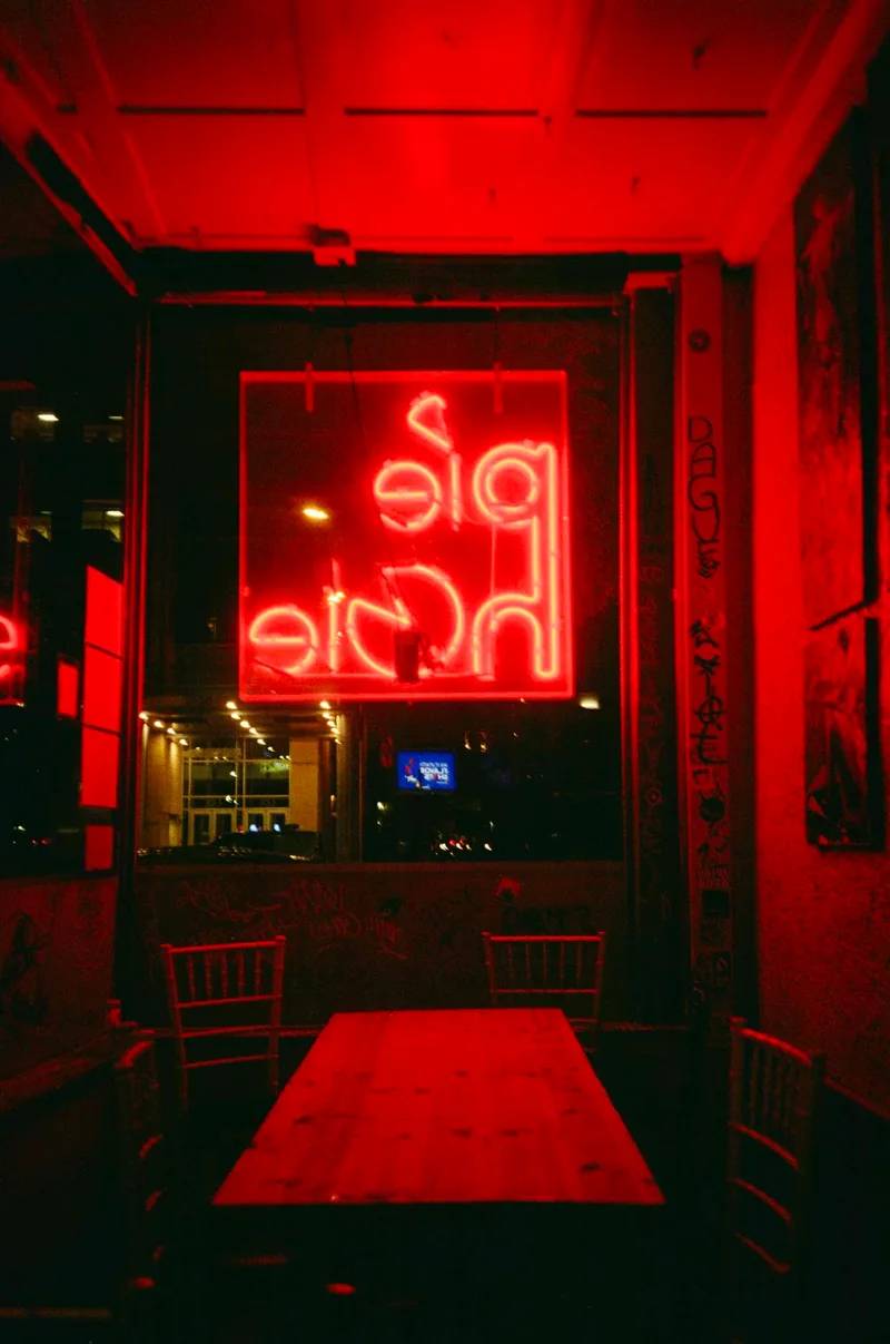 Pizza Time! shot on Fujifilm FujiColor C200 with a Olympus Infinity Jr, developed at Essential Photo Supply, by Robert Sagers