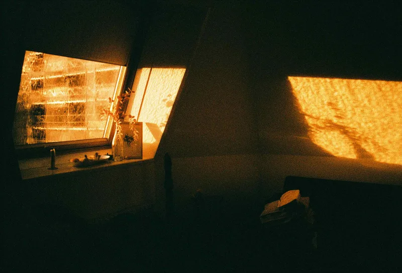 Sun and Rain shot on Harman Phoenix 200 with a Nikon F3, developed at Labo Gris Souris, by Saina