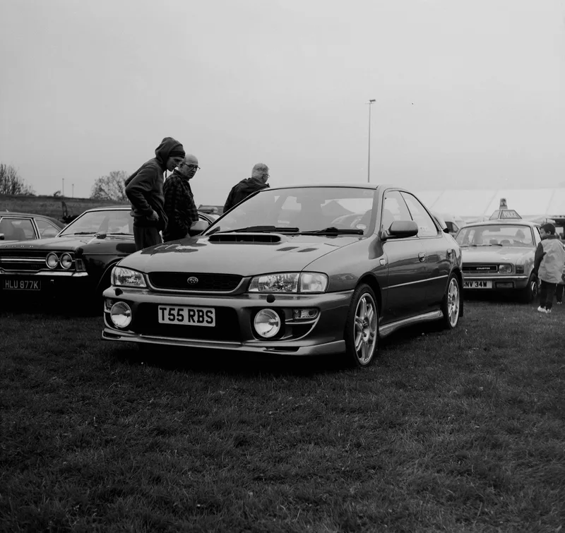 RB5 - Richard Burns Limited Edition Subaru Impreza shot on Ilford PanF Plus 50 with a KMZ ISKRA2, by Mark Beadle