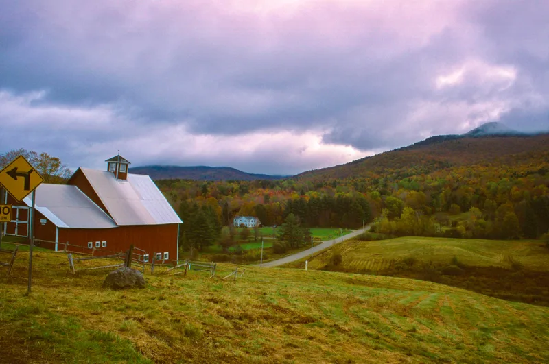 Vermont on slide film shot on Fujifilm Provia 100F with a Canon F-1, developed at Accurate Photo, by Chris K.