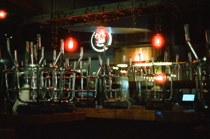 Closing Duties shot on Cinestill 800T with a Nikon F3 HP, developed at Pacific Photo Lab, by Noah Davis