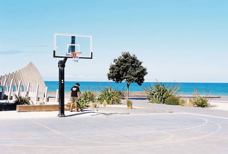 Beach Ballin’ shot on Kodak Portra 400 with a Canon EOS850, developed at Splendid Photo, by Noah Kasak