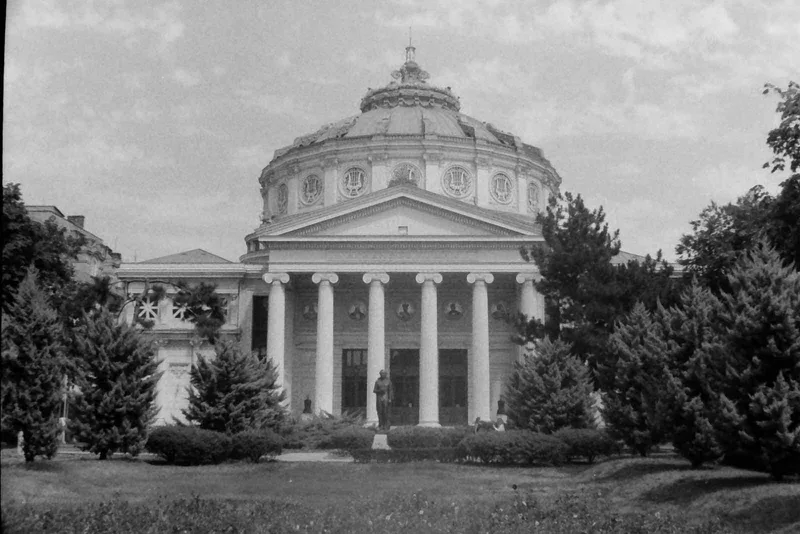 Athenée Palace shot on Rollei RPX 400 with a Yashica Electro 35 GTN, developed at Home / Self-Developed, by Mircea Pelecudi
