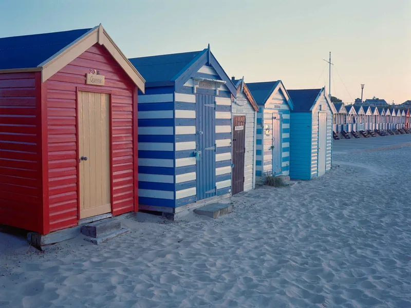 Beach Huts, Southwold shot on Kodak Portra 400 with a Fuji GS645S, developed at Jack’s Lab, by William
