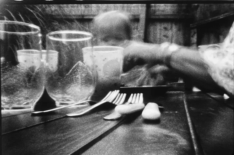 Outdoor Dinner 1997. shot on Agfa Agfa slide with a Praktica BC1, developed at Home / Self-Developed, by Tony Shelley