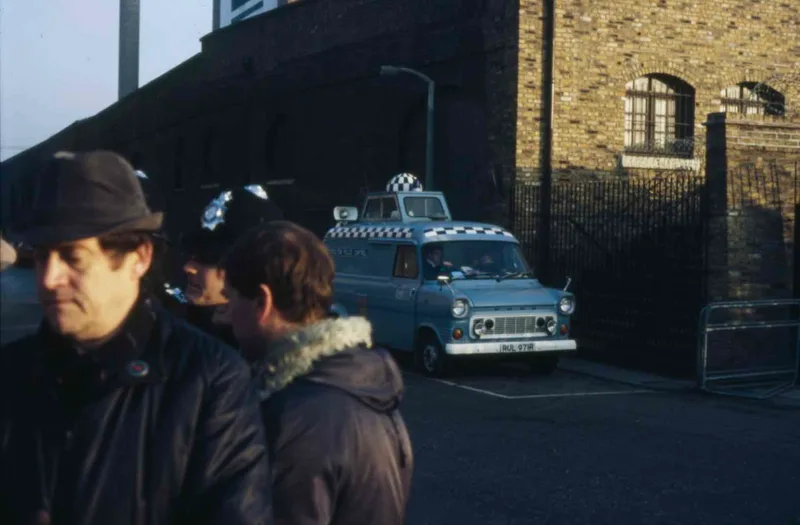 Picket Line 1988. shot on Kodak Ektachrome E100 with a Miranda SLR, by Tony Shelley