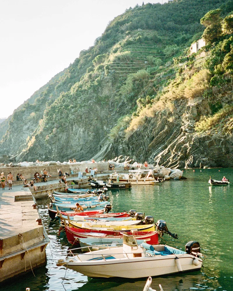 Vernazza, Italy shot on Kodak Portra 400 with a Olympus Mju II Zoom 80, developed at Apertures Photo, by CITAS ANALOGUE