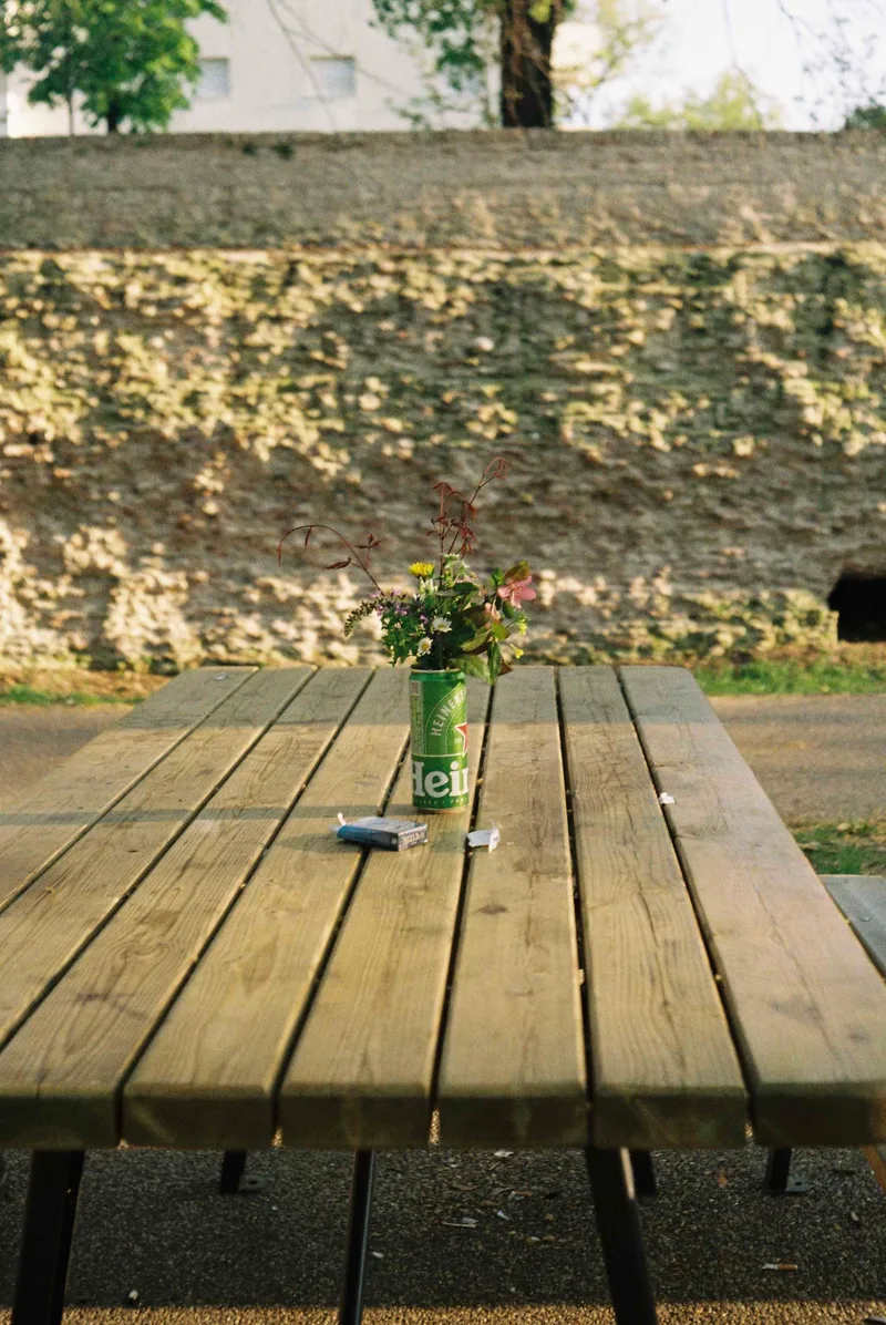 Table for two shot on Kodak Kodacolor with a Canon Canonet28, developed at Sviluppo Rullino, by Laura