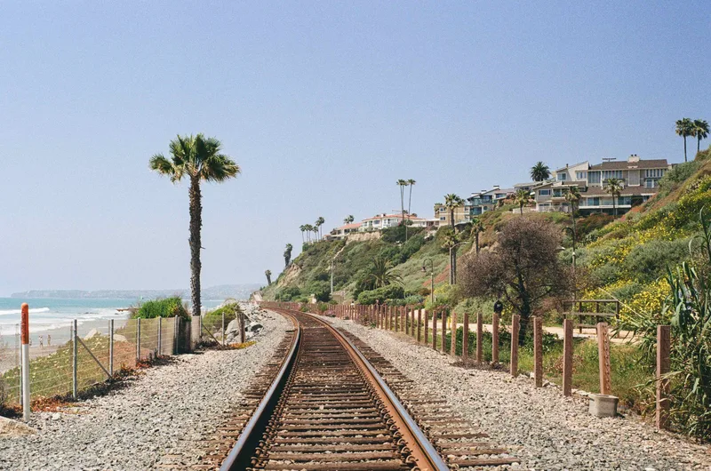 Tracks along the Pacific shot on Kodak Gold 200 with a Minolta X-700, developed at Legacy Film Lab, by Clint