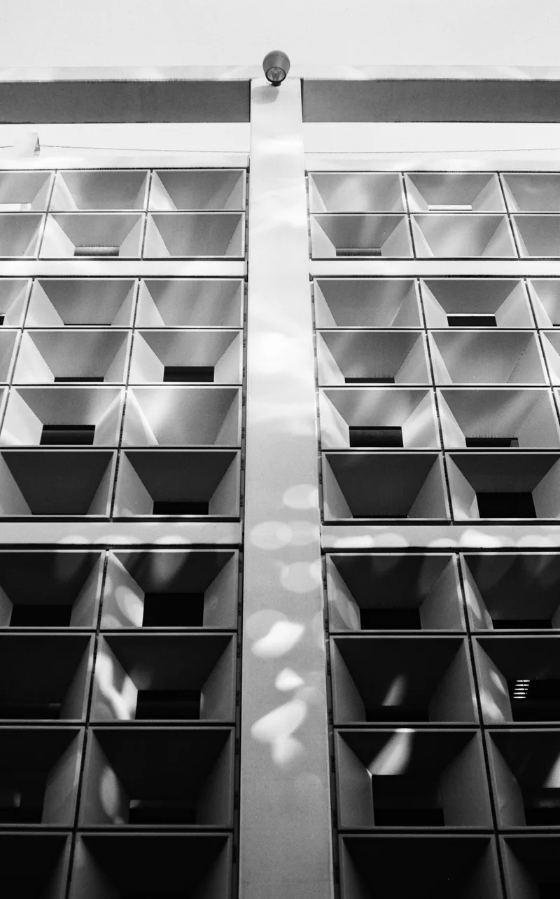 Symmetry shot on Foma Fomapan 100 Classic with a Yashica Electro 35 GSN, developed at Take It Easy, by Guesty