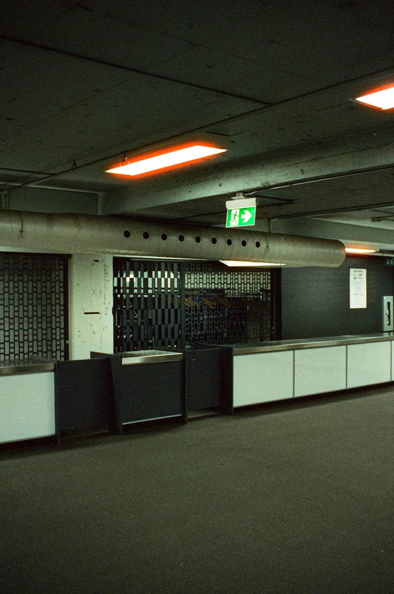 Montréal Underground Tunnels shot on Cinestill 800T with a Nikon FM2, developed at Photo St Denis, by Marc Argentique