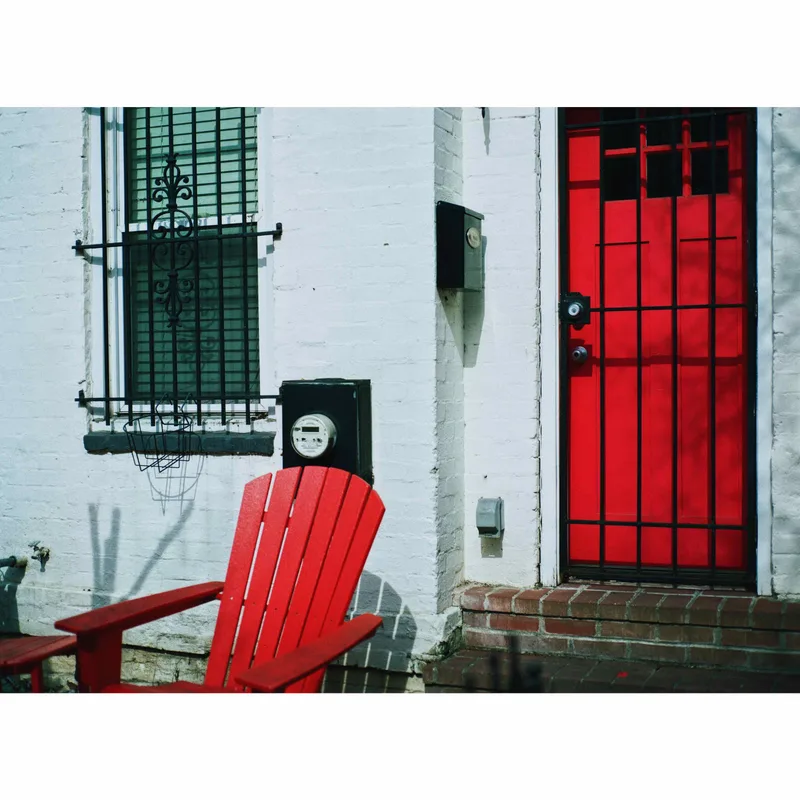 big red shot on Kodak Gold 200 with a Mamiya M645, developed at Reformed Film Lab, by Ev
