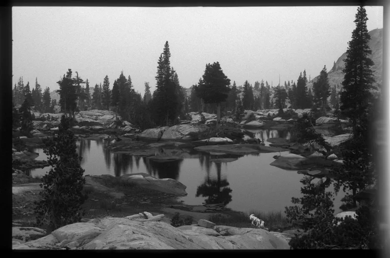 Desolation Wilderness (smoke atmosphere) shot on Adox Scala 160 with a Nikon FE, developed at dr5 Chrome, by Govind
