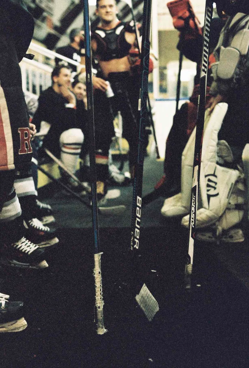 Hockey shot on Orwo Wolfen NC400 with a Pentax ME, developed at Unique Photo, by Sheena She