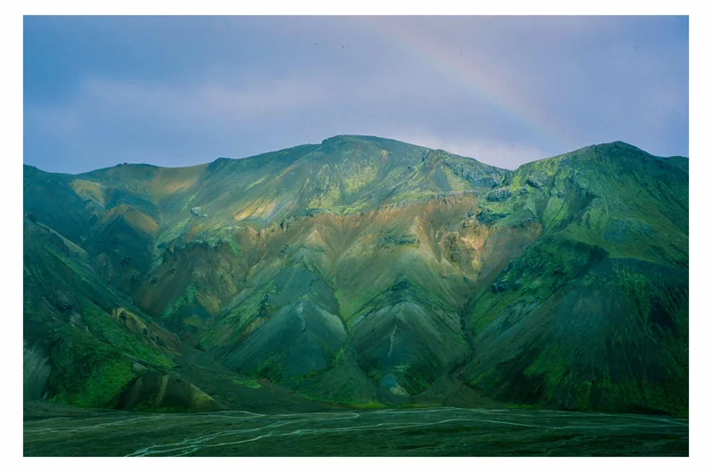 Rain-Soaked Landmannalaugar shot on Fujifilm Provia 100F with a Leica M3, developed at Moody’s Photo Lab
