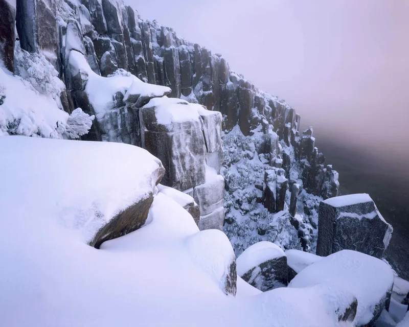 FROZEN DOLERITE, WELLINGTON PARK, TASMANIA shot on Fujifilm Velvia 50 with a Intrepid 4x5 MK4, developed at Home / Self-Developed, by Will Camp