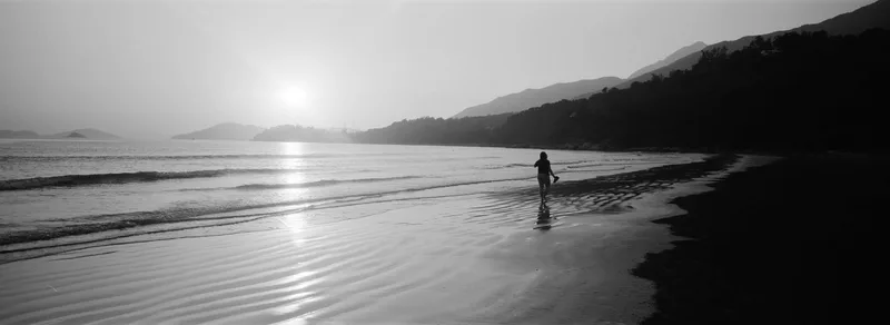 Beach days shot on Kodak Double-X 5222 with a Hasselblad Xpan, developed at Colorluxe Express, by Reggie