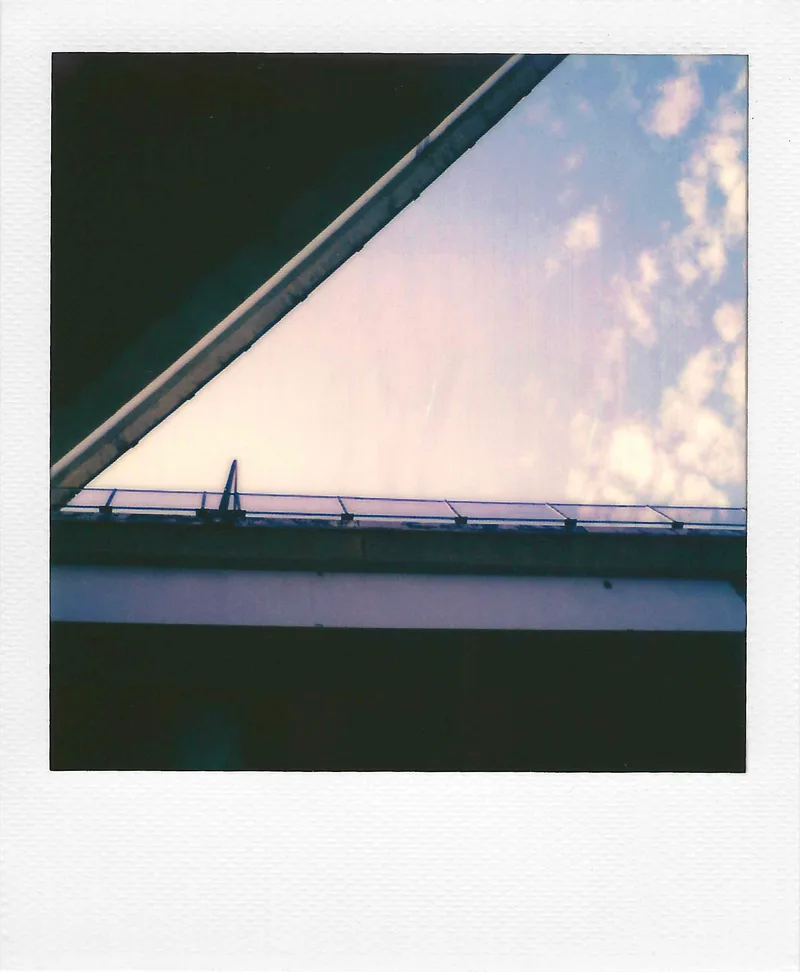 Freeway Overpass shot on Polaroid SX-70 with a Polaroid SX-70 Sonar, by Jeremy Kruse