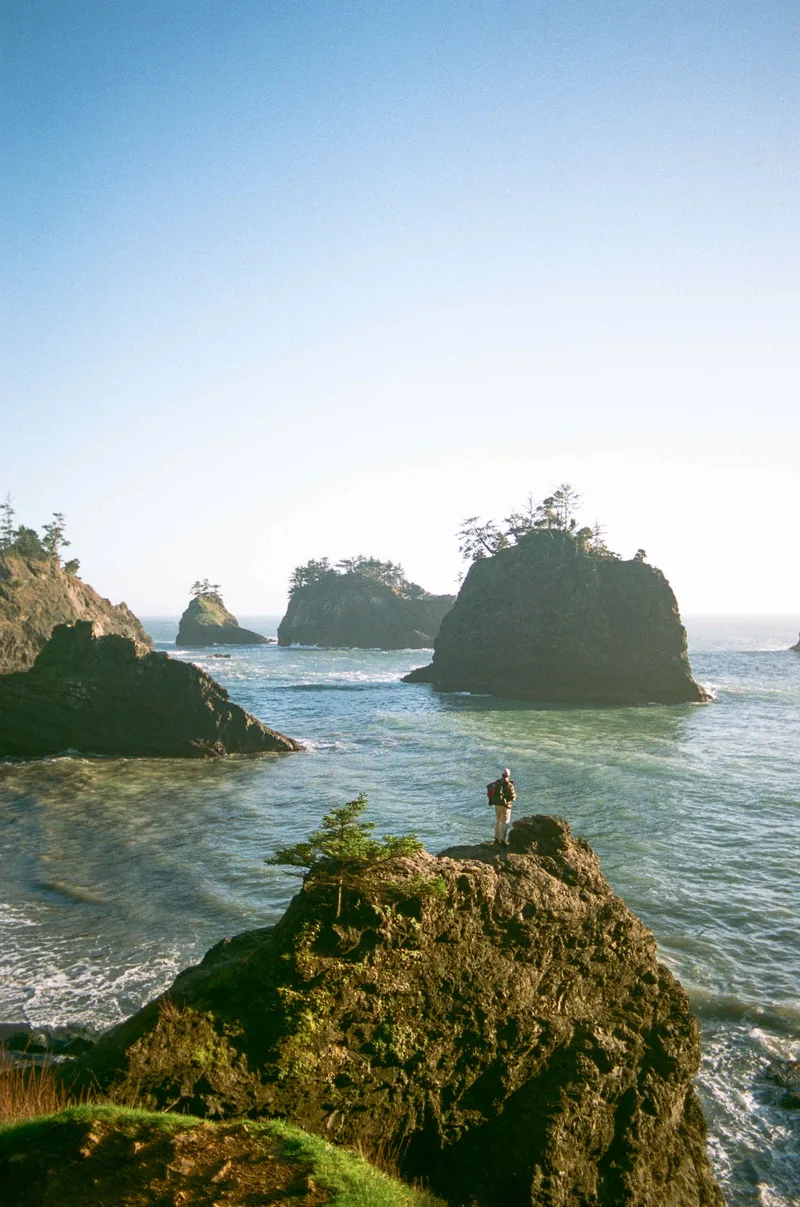 Secret beach shot on Kodak Portra 400 with a Chinon CE-4s, by Annraoi Blaney