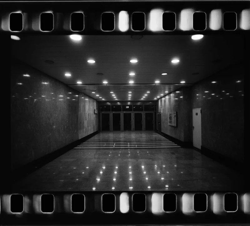 Liminal space shot on Agfa Aviphot Pan 200 with a Nikon FM2n, by Mike