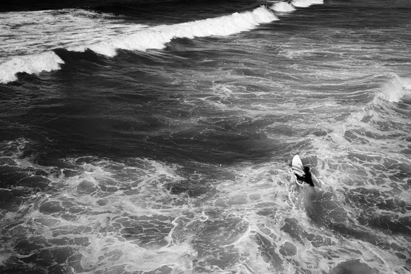 Pacific Ocean shot on Kodak T-Max 100 with a Zeiss IkonZM, developed at Home / Self-Developed, by Mike Ginn