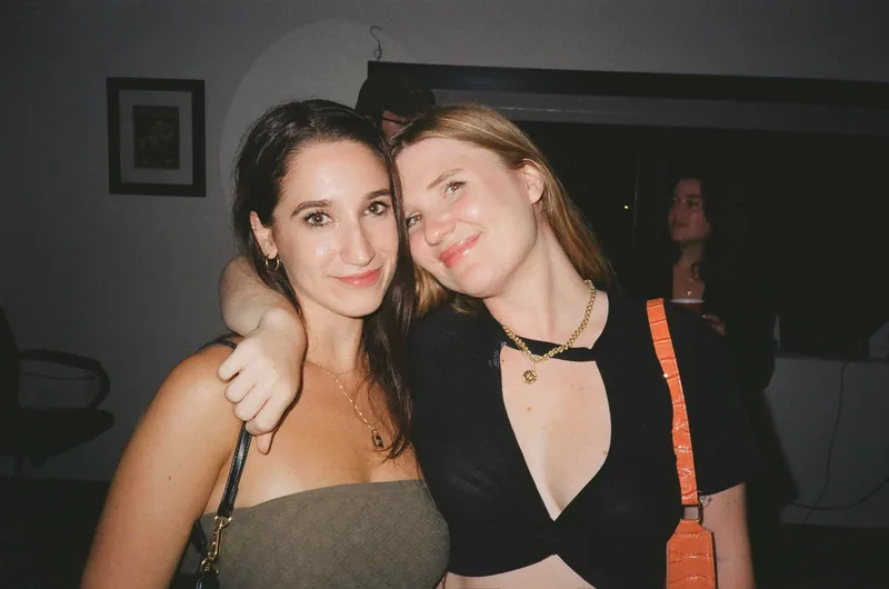 Sarah and Frankie at Harry’s Party shot on Kodak Gold 200 with a Nikon L35AF, developed at Bleeker Digital Solutions, by bert jester