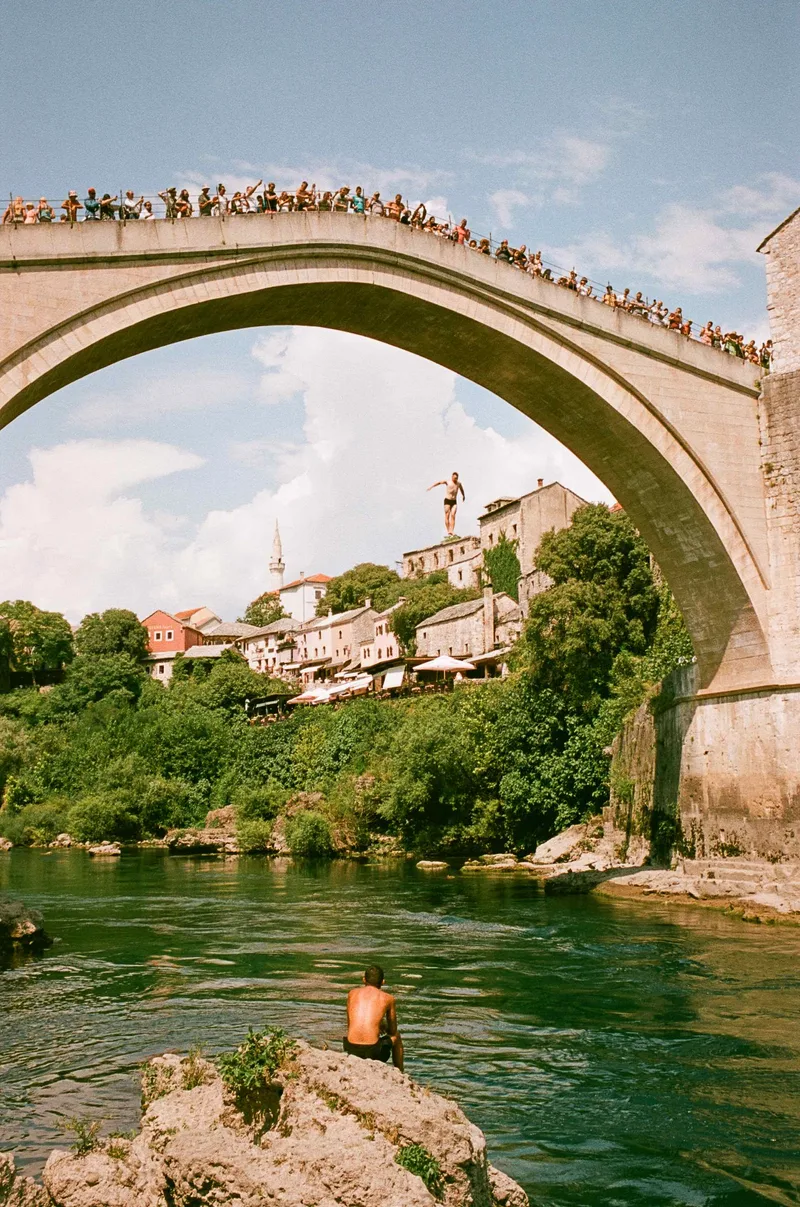 Mostar Bridge shot on Santa film Color 100 with a Leica M3, by Al S-M