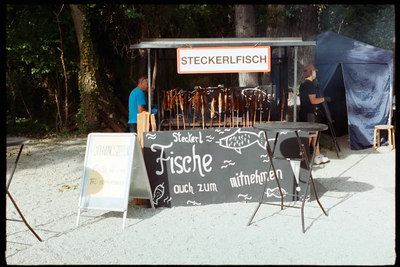 Steckerlfisch shot on Kodak Vision3 250D with a Leica M4-P, developed at Lab4Art, by Vitéz Ádám
