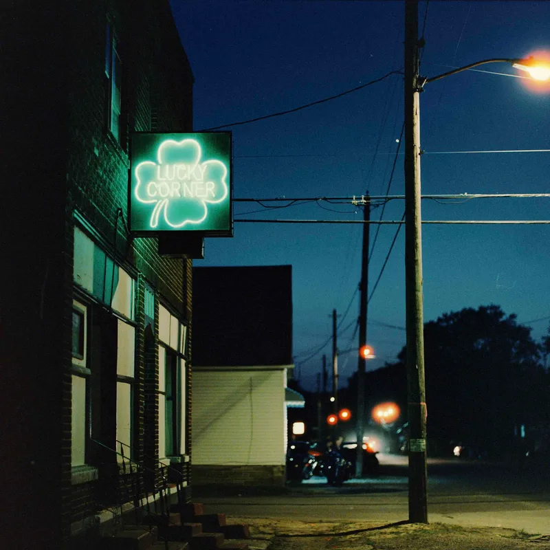 lucky corner shot on Cinestill 800T with a Hasselblad 203FE, by Christopher Stoll