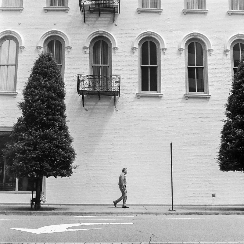 Walker. Little Rock, Arkansas. 2026. shot on Ilford Kentmere Pan 400 with a Yashica Mat EM, developed at Bedford Camera & Video, by BradSimsPhoto
