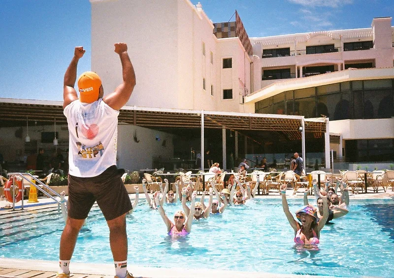 Exercise Time shot on Fujifilm FujiColor C200 with a pentax 17, developed at Max Speilmann, by Nigel Owen