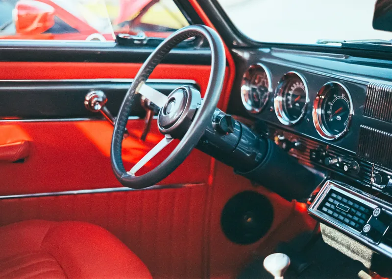 Red Interior. Fayetteville, Arkansas. 2024. shot on Fujifilm Superia X-TRA 400 with a Minolta X-570, developed at Bedford Camera & Video, by BradSimsPhoto
