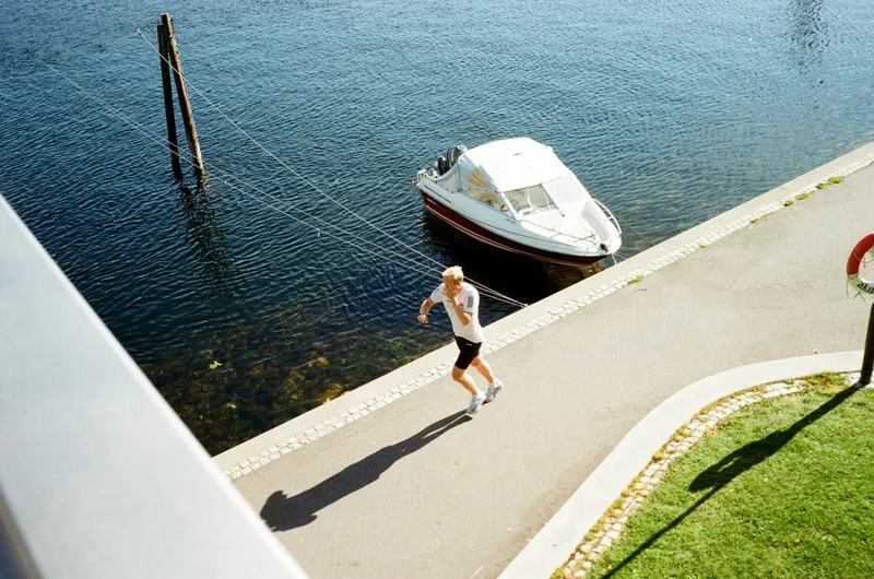 Going for a run in Kristiansand shot on Lomography CN 100 with a Olympus Trip 35, developed at J&A Photography, by Tom