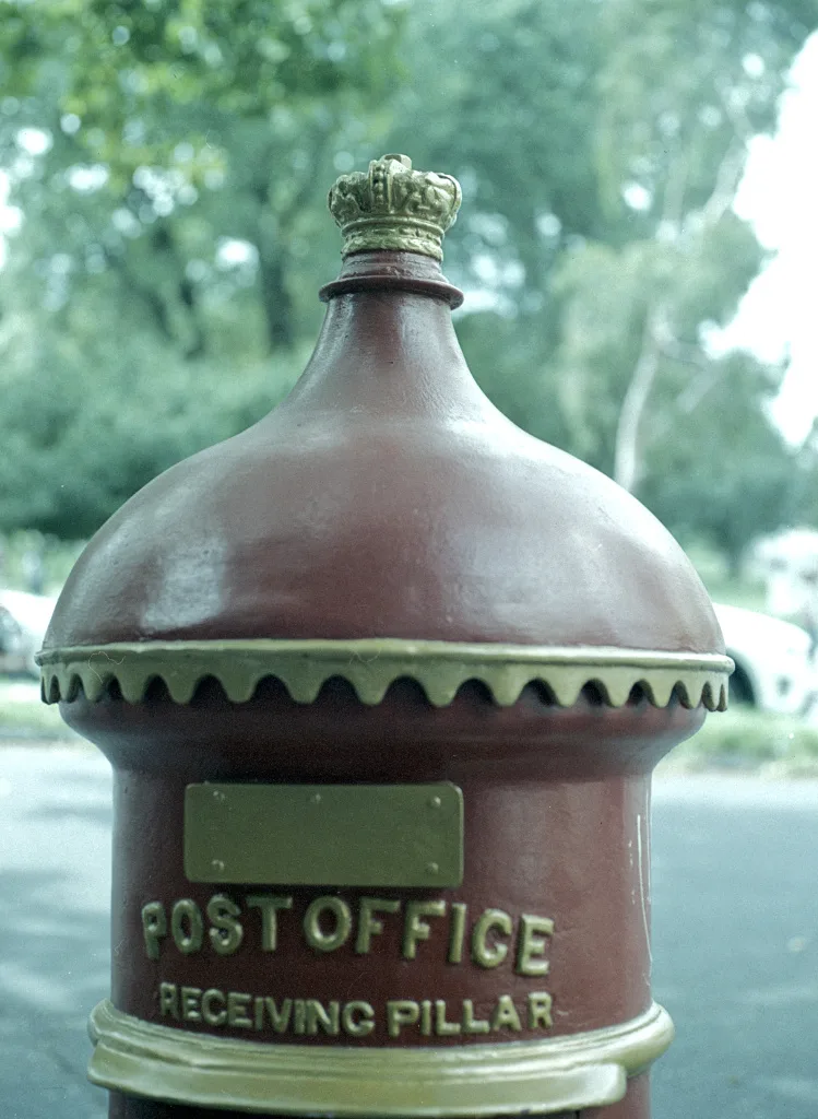 Old Post Box shot on Lomochrome Metropolis 400 with a Mamiya 645 Pro, developed at Digidirect Melbourne, by David
